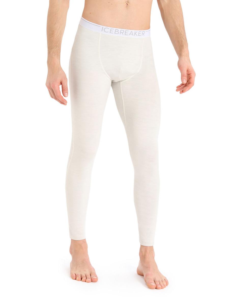 Legginsy Icebreaker 15.5 Merino Thermal Męskie Białe | PL 1824QMAZ